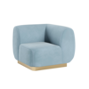Colette Corner Chair RAIN Velvet Skin rental in New York, NY