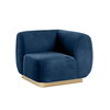 Colette Corner Chair SAPPHIRE Velvet Skin rental in New York, NY