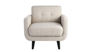 Crosby Taupe Tufted Back Accent Chair rental New York, NY