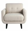 Crosby Taupe Tufted Back Accent Chair rental in New York, NY