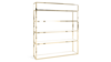 Essex Polished Gold Bar Back - White Shelves rental in New York, NY