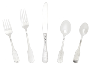 Hammered Dinner Fork - Silver (Set of 10) rental New York, NY