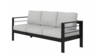 Hampton's Black Frame 3 Seat Couch - Grey Cushion rental in New York, NY