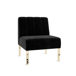 Kincaid Chair 16" Black Velvet Skin rental New York, NY