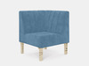Kincaid Corner Chair 16" Rain Velvet Skin rental in New York, NY