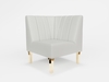 Kincaid Corner Chair 16 Polished Gold Frame rental in New York, NY