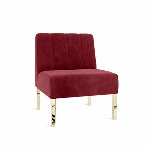 Kincaid Chair Polished Gold Legs - Crimson Velvet rental New York, NY