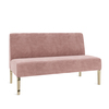 Kincaid Love Seat 16" Dusty Rose Velvet Skin rental in New York, NY