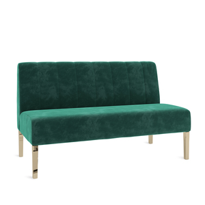 Kincaid Love Seat 16 Emerald Velvet Skin rental New York, NY