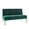 Kincaid Love Seat 16 Emerald Velvet Skin rental in New York, NY