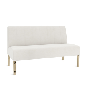 Kincaid Love Seat 16" Ivory Velvet Skin rental New York, NY