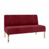 Kincaid Love Seat – Crimson Velvet Gold Base rental in New York, NY