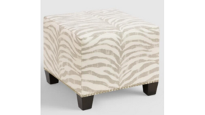 Light Brown Zebra Ottoman 19" W rental New York, NY