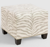 Light Brown Zebra Ottoman 19" W rental in New York, NY