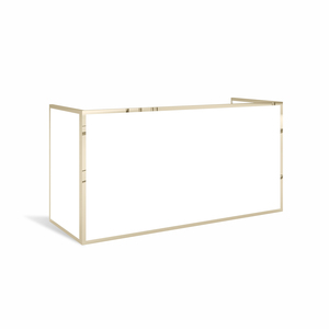 Montcalm Polished Gold White - DJ Booth 6' rental New York, NY