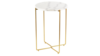 Marble top Gold Metal Round 15 in Side End Table rental in New York, NY