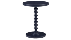 Navy Blue Wood Spindle Side Table rental New York, NY