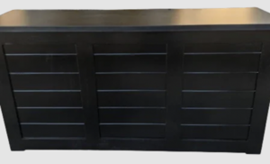 7ft Black Portable Bar rental Dallas-Ft. Worth, TX