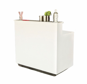 White Portable Bar rental Dallas-Ft. Worth, TX