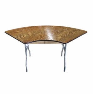 7′ x 30″ Serpentine Table rental Dallas-Ft. Worth, TX