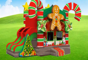 Christmas Ginger Bread Bounce House Combo rental Houston, TX