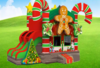 Christmas Ginger Bread Bounce House Combo rental in Houston, TX