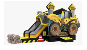 Excavator Bounce House Combo W Slide rental Houston, TX