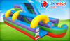 34ft Retro Combo Slip N Water Slide rental in Houston, TX