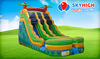 18ft Double Lane Palm Tree Water Slide rental in Houston, TX