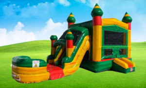 2-Lane Fiesta Bounce House Combo W Slide rental Houston, TX