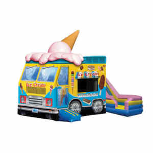 Ice Cream Truck Bounce House Combo rental Houston, TX