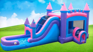 Mega Pink Bounce House Combo W Slide rental Houston, TX