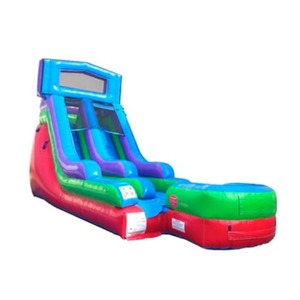 15ft Retro Rainbow Modular Wet / Dry Slide rental Houston, TX