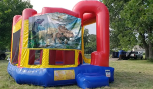 4in1 Dinosaur Combo W Wet or Dry Slide rental Houston, TX