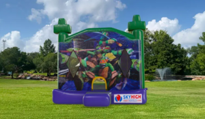 Ninja Turtle Bounce House Combo W Slide rental Houston, TX
