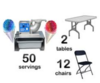 Snow Cone Machine, 2 Rectangle Tables 12 Chairs rental in Houston, TX