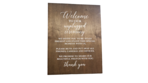 Unplugged Sign  rental Denver, CO