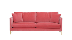Pink Velvet Couch rental Denver, CO