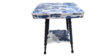 Wooden Blue and White Flowered Endtable  rental in Denver, CO