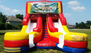 16ft Double Lane Dinosaur Slide rental San Antonio, TX