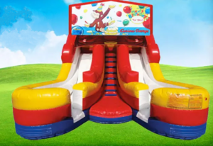 16ft Curious George Dual Lane Slide rental San Antonio, TX