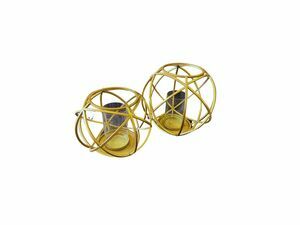 Geometric Globe Candleholder Pair rental Houston, TX