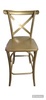 Gold Crossback Barstool rental in Houston, TX