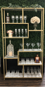 Gold Geometric Bar Back Shelf rental Houston, TX
