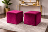 Fuchsia Velvet Ottoman Set rental in Houston, TX