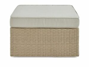 Rattan Ottoman rental Houston, TX