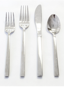 arezzo Brushed Silver Flatware rental Austin, TX