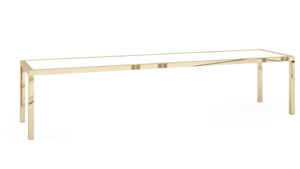 Bentley Coffee Table Polished Gold White  rental New York, NY