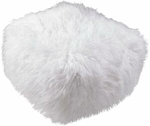 Pouf, White Fur rental Houston, TX