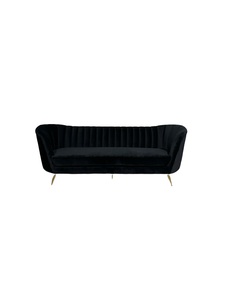 Black Velvet Modern Sofa rental Houston, TX